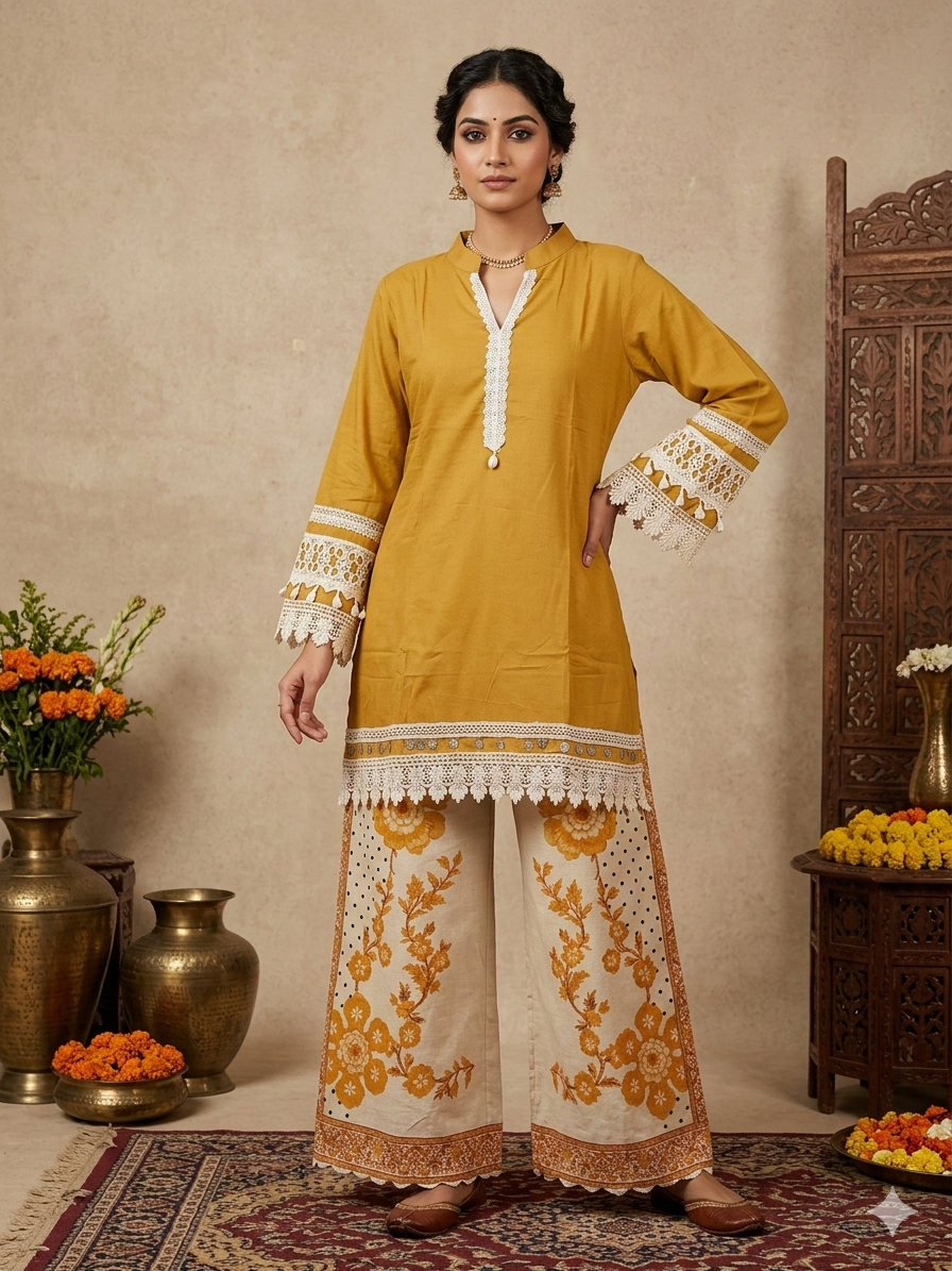 Saffron Lace Set