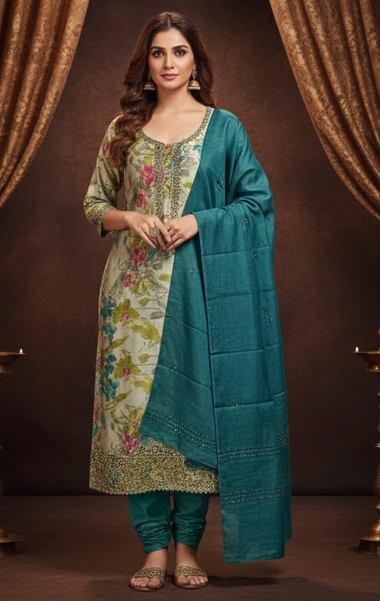 Teal Blossom Suit